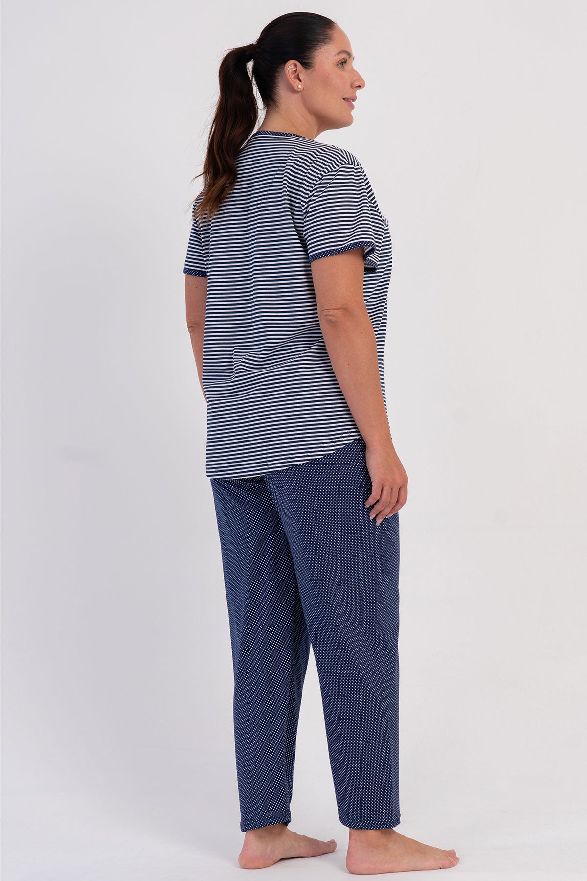 KADIN P.SUPREM XXL O YAKA KISA KOL ETEGI OVAL PIJAMA TAKIM