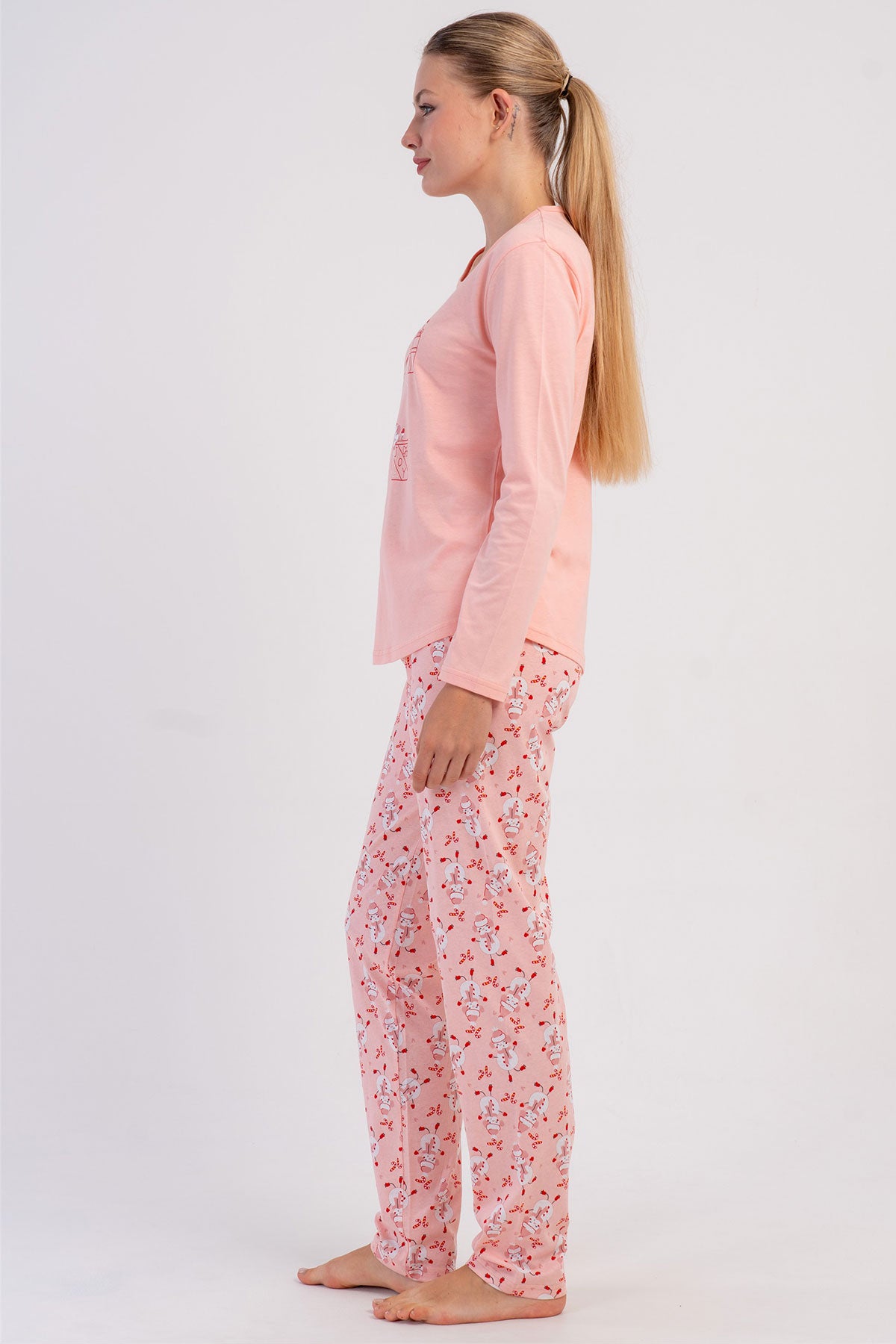 KADIN P.SUPREM O YAKA UZUN KOL ETEGI OVAL PIJAMA TAKIM