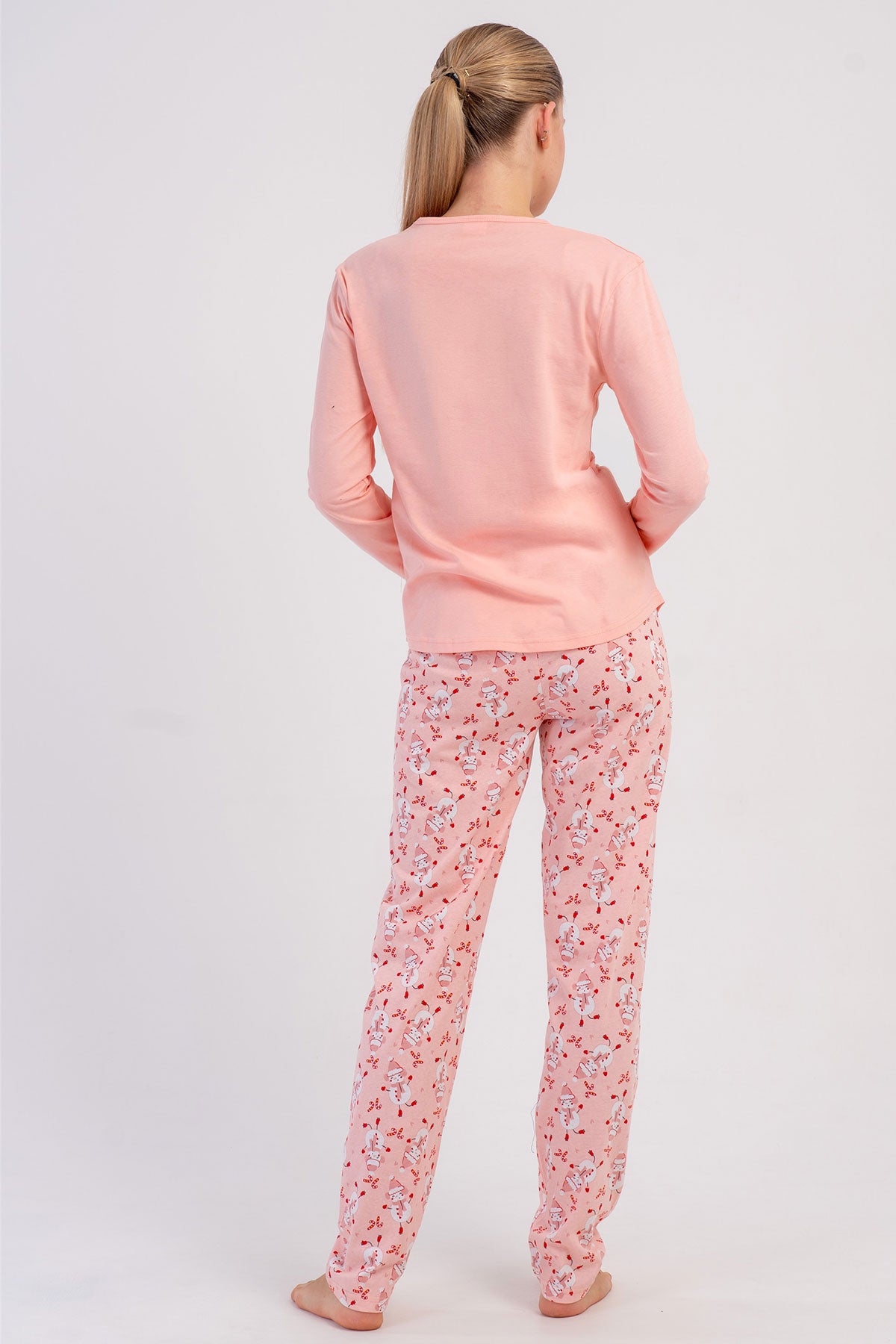 KADIN P.SUPREM O YAKA UZUN KOL ETEGI OVAL PIJAMA TAKIM
