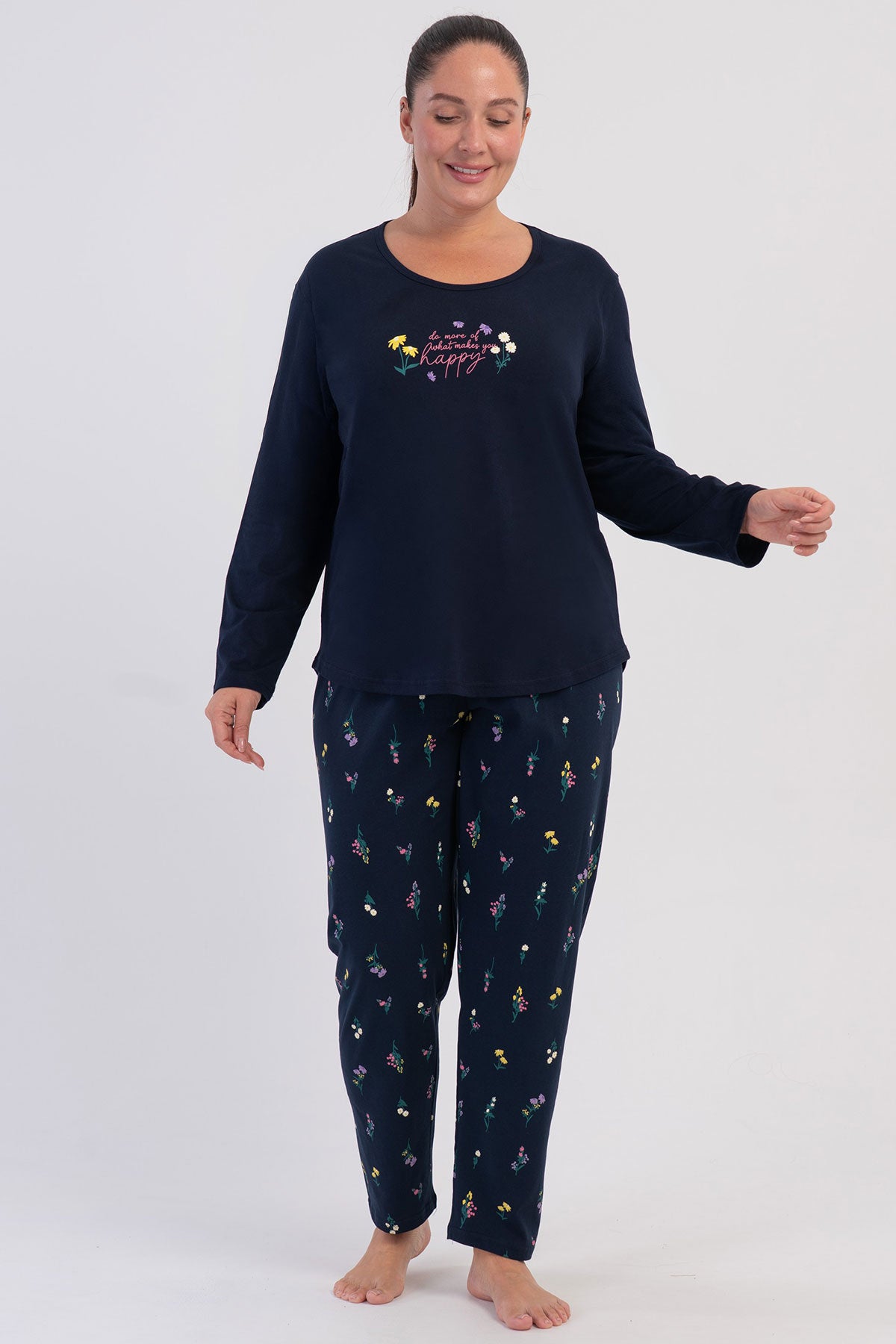 KADIN P.SUPREM XXL O YAKA UZUN KOL PIJAMA TAKIM