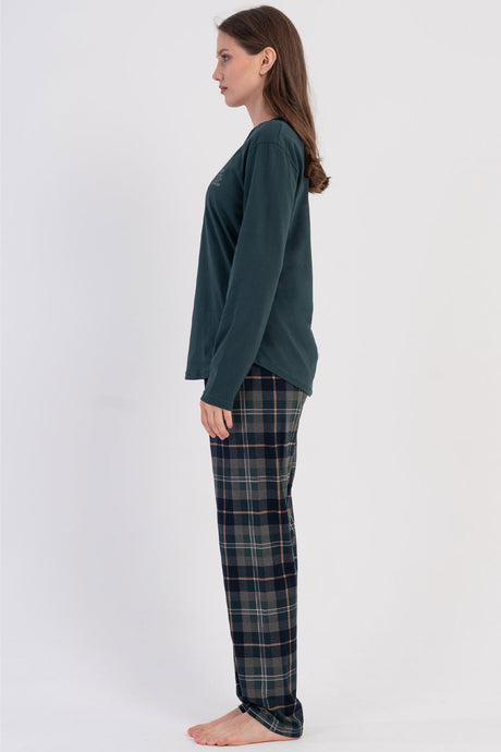 KADIN P.SUPREM O YAKA UZUN KOL ETEGI OVAL PIJAMA TAKIM 605190