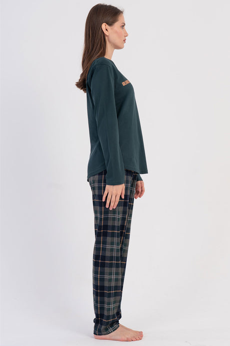 KADIN P.SUPREM O YAKA UZUN KOL ETEGI OVAL PIJAMA TAKIM
