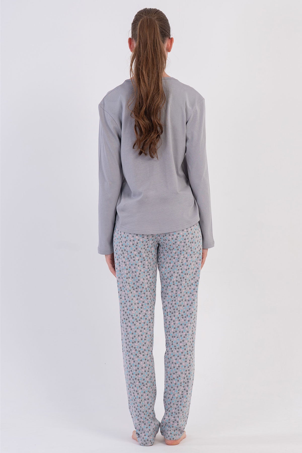 KADIN P.SUPREM O YAKA UZUN KOL ETEGI OVAL PIJAMA TAKIM