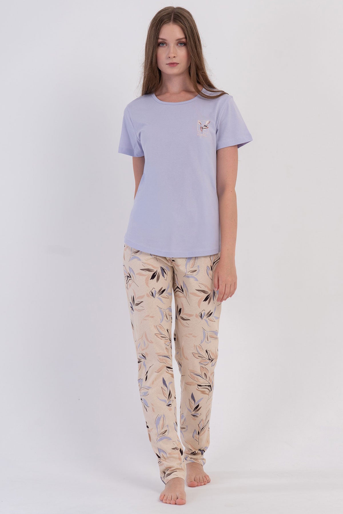 KADIN P.SUPREM O YAKA KISA KOL ETEGI OVAL PIJAMA TAKIM