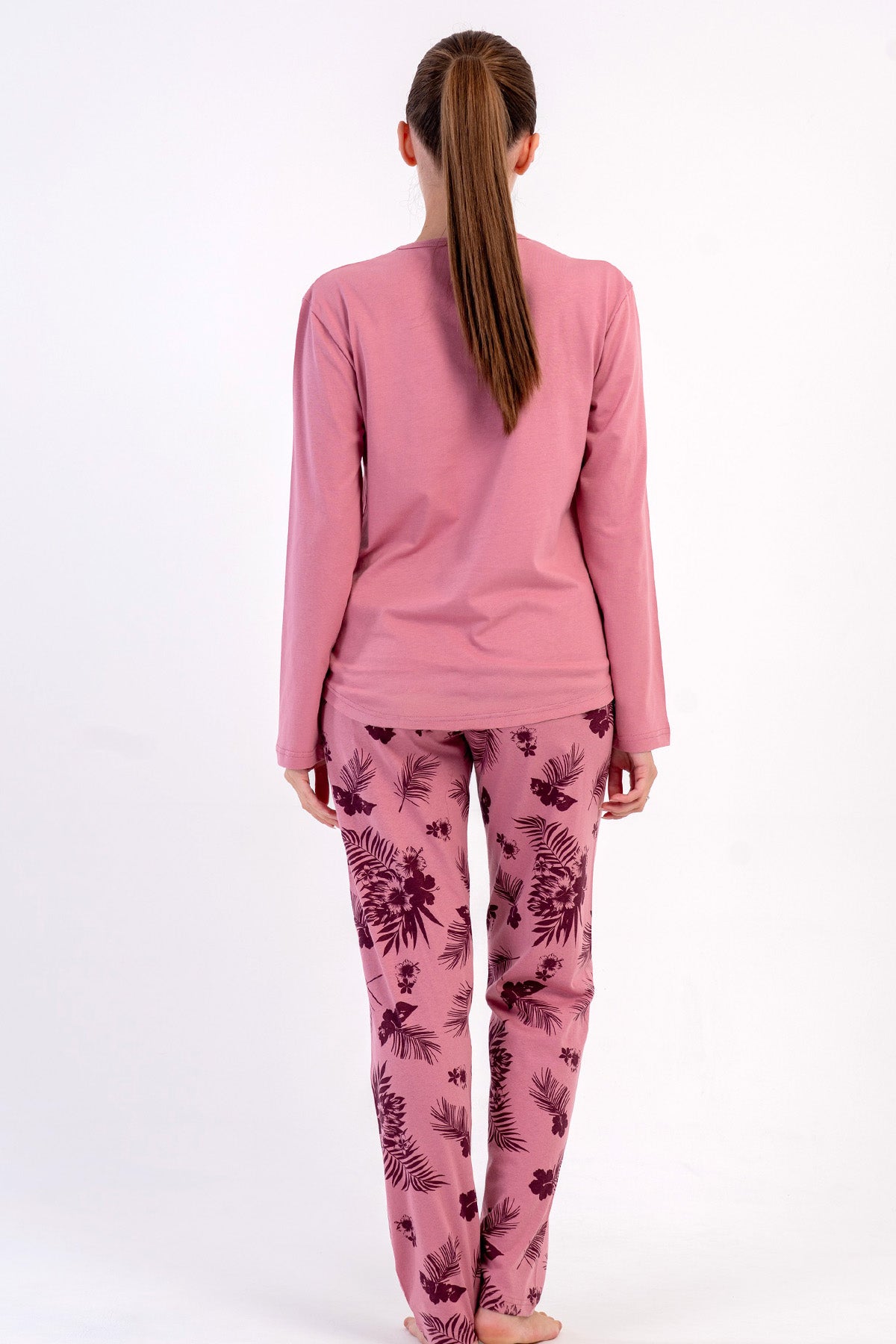 KADIN P.SUPREM O YAKA UZUN KOL ETEGI OVAL PIJAMA TAKIM