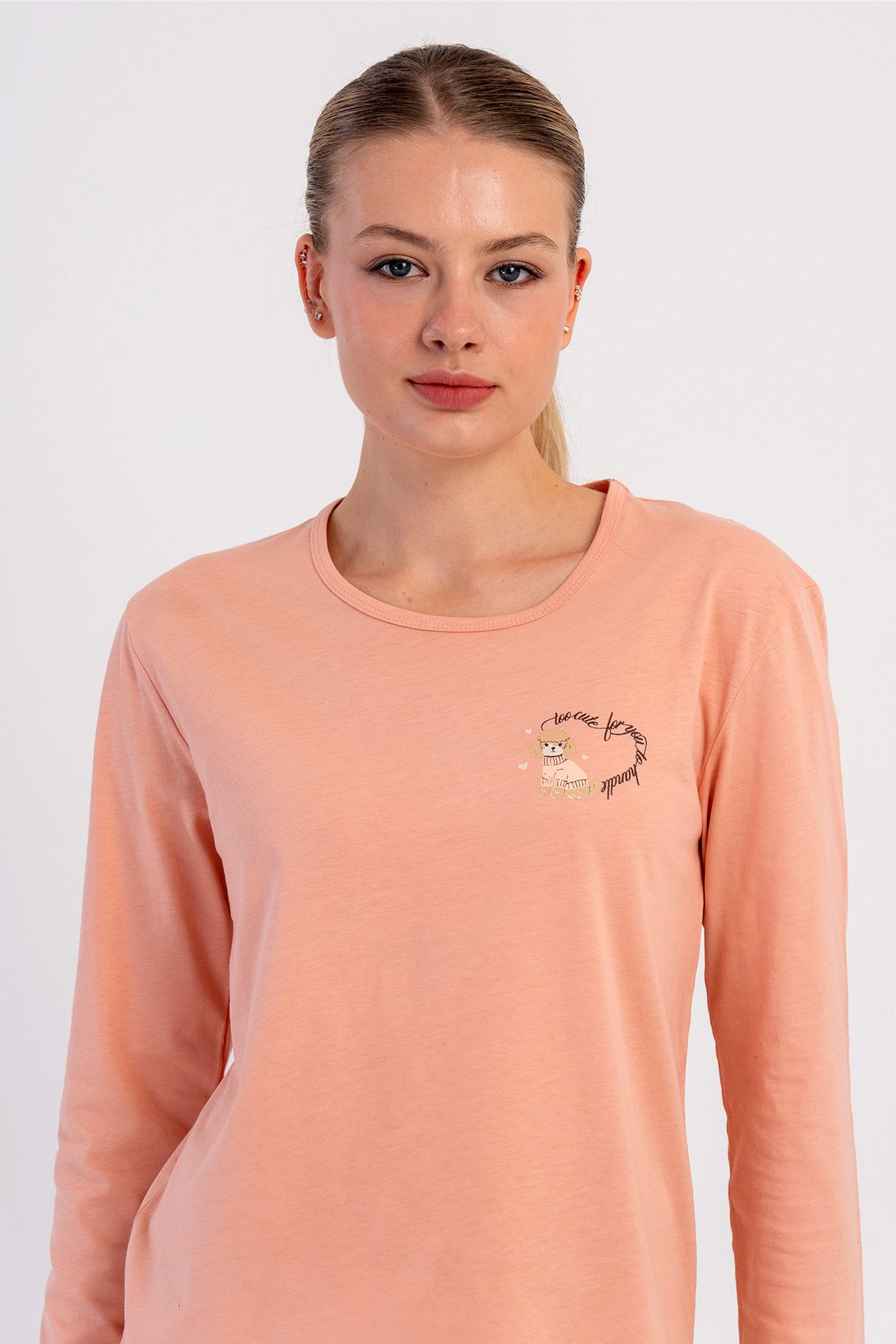 KADIN P.SUPREM O YAKA UZUN KOL ETEGI OVAL PIJAMA TAKIM