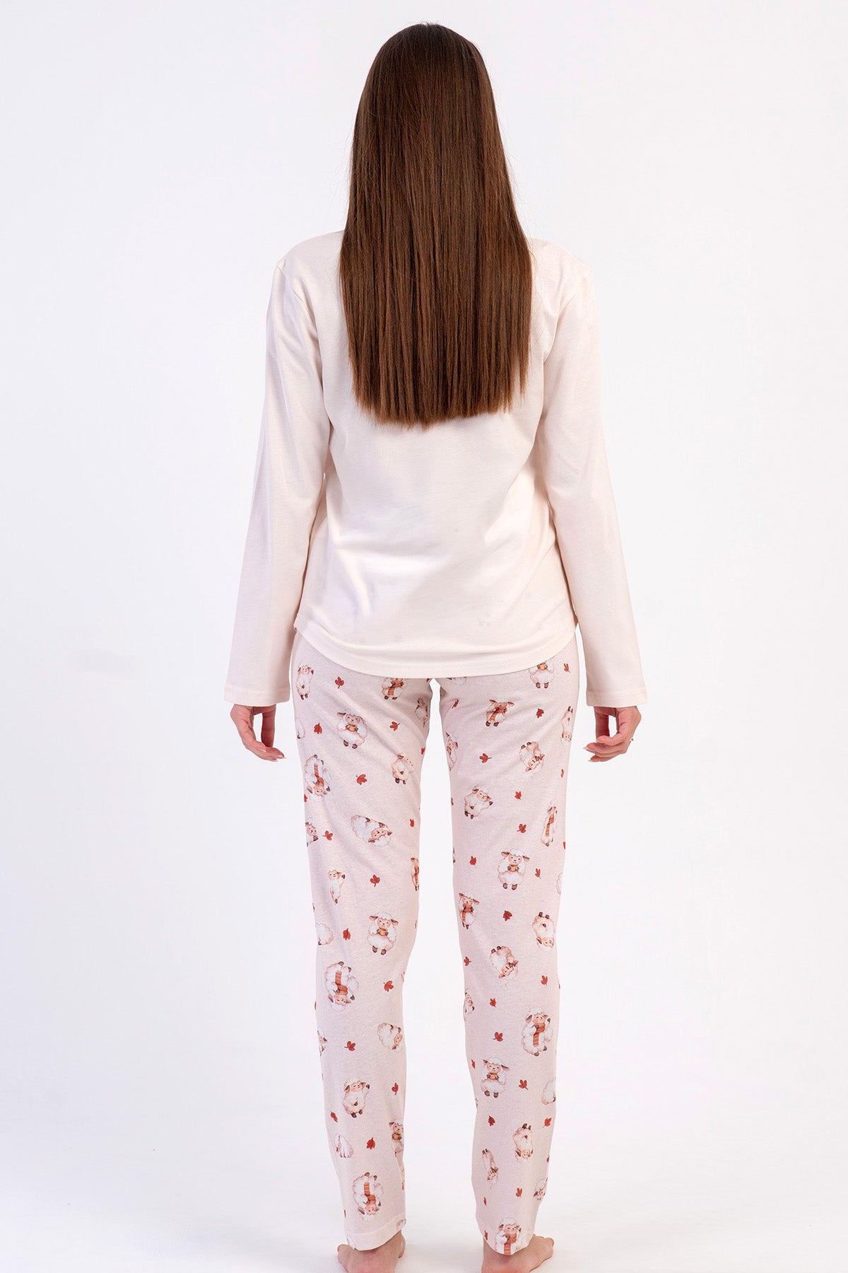 KADIN P.SUPREM O YAKA UZUN KOL ETEGI OVAL PIJAMA TAKIM