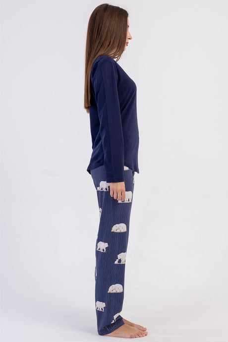 KADIN P.SUPREM O YAKA UZUN KOL ETEGI OVAL PIJAMA TAKIM