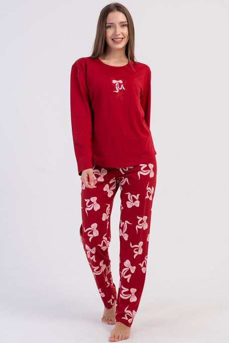 KADIN P.SUPREM O YAKA UZUN KOL ETEGI OVAL PIJAMA TAKIM