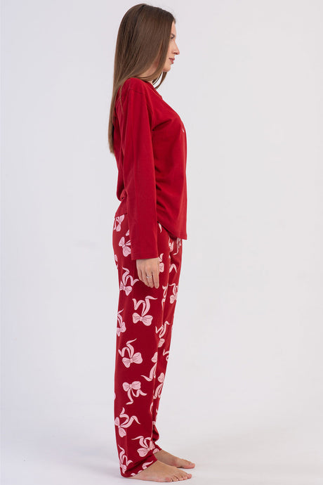 KADIN P.SUPREM O YAKA UZUN KOL ETEGI OVAL PIJAMA TAKIM