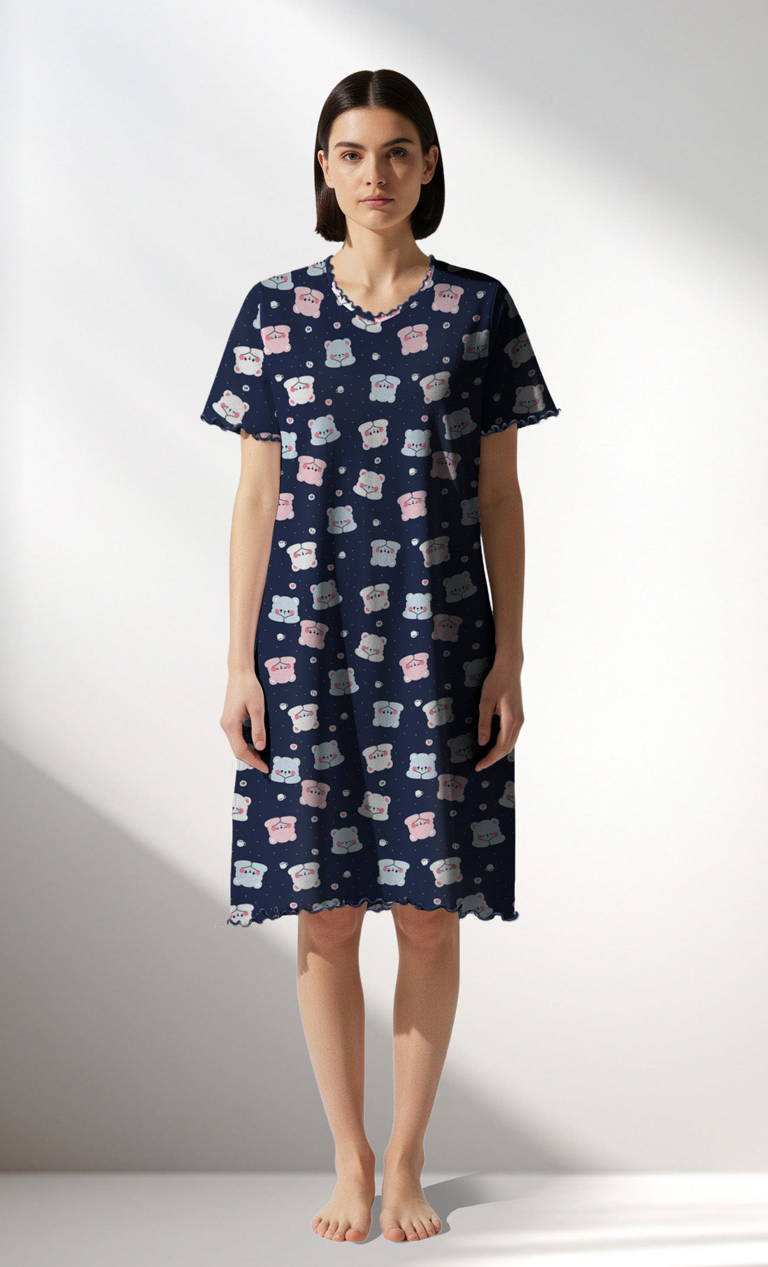 Woman Supreme MidnightBear Short Sleeve Tunic - ROTASYON - Image 1