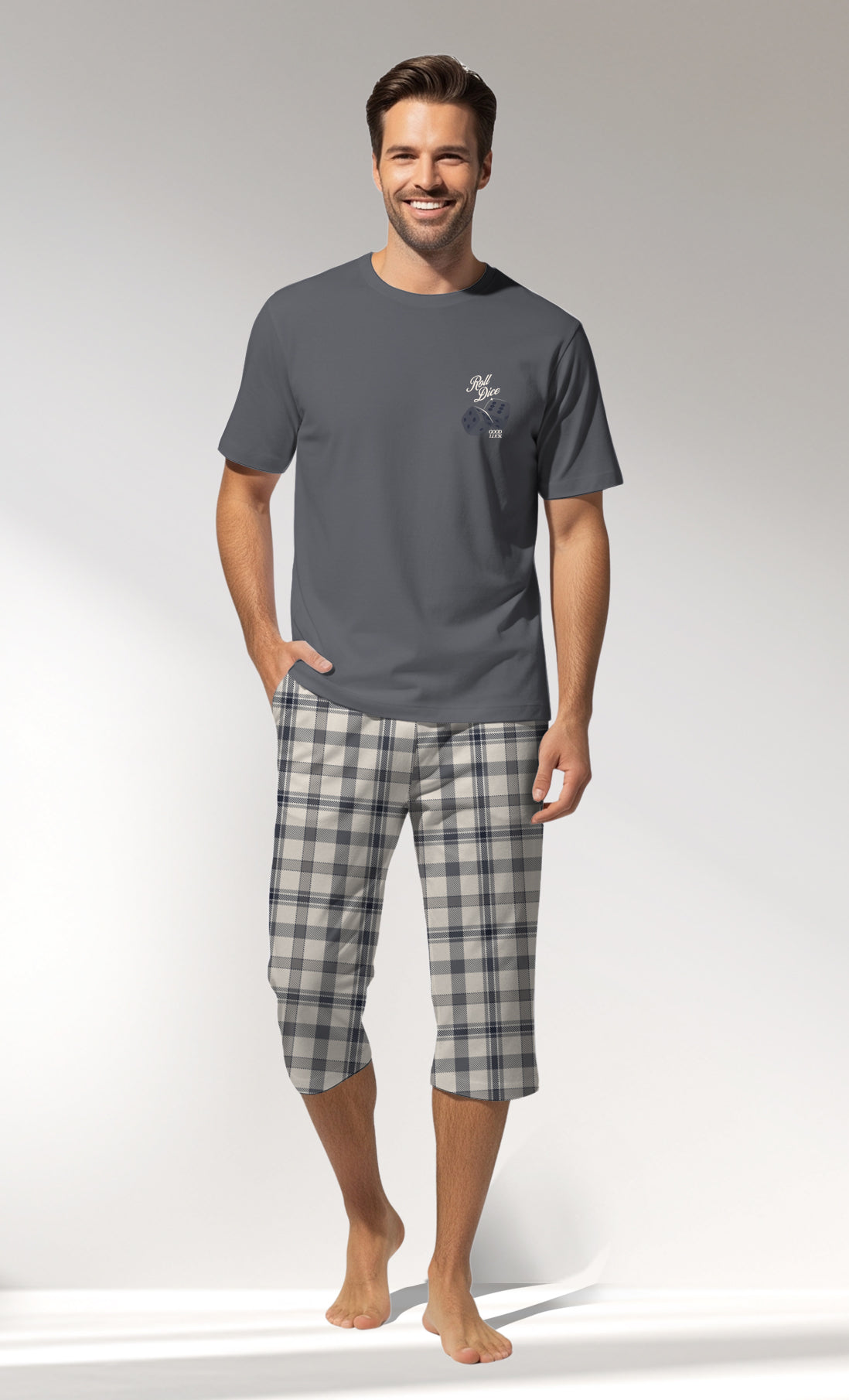 Man Supreme GoodLuck Capri Set - A-18-4006 - Image 1