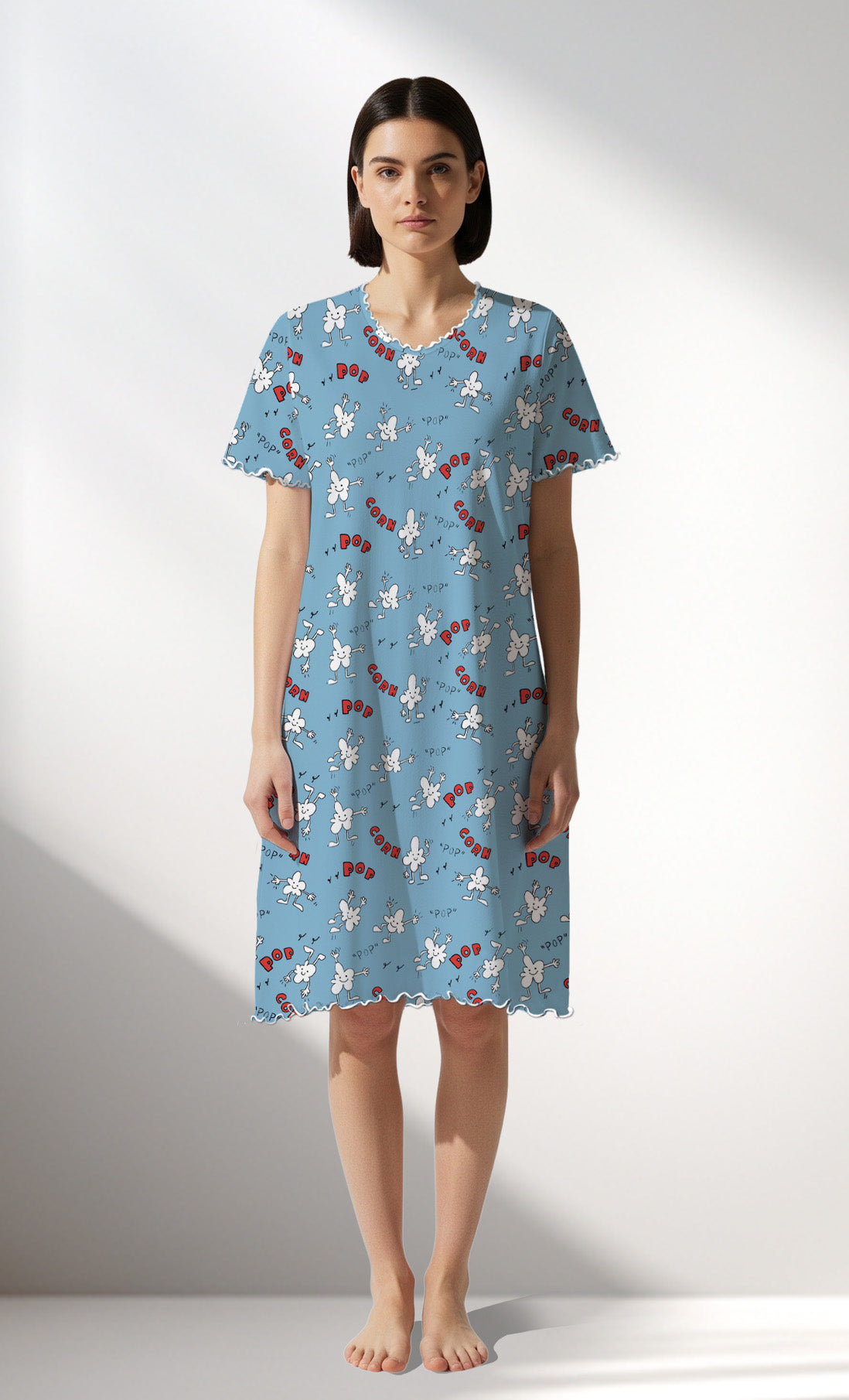 Woman Supreme Popcorn Short Sleeve Tunic - ROTASYON - Image 1