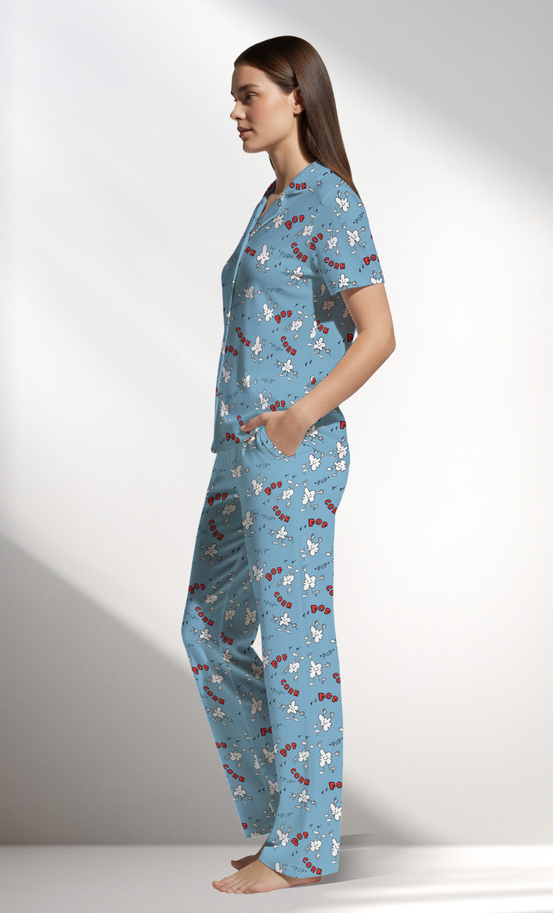 Woman Supreme PopcornLove Buttoned Pyjama Set - ROTASYON - Image 2