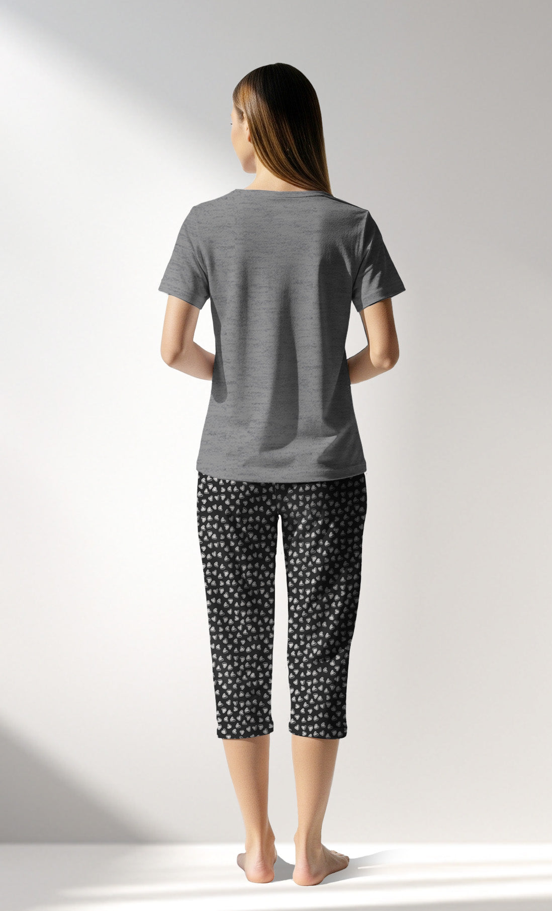 Woman Supreme TinyHearts Capri Set - A-ANTRASIT MEL - Image 3