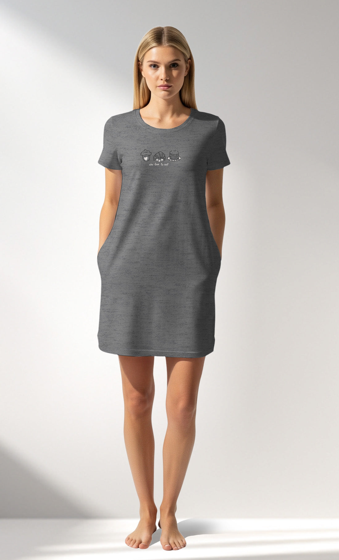 Woman Supreme TinyHearts Pocket Detail Tunic - A-ANTRASIT MEL - Image 1