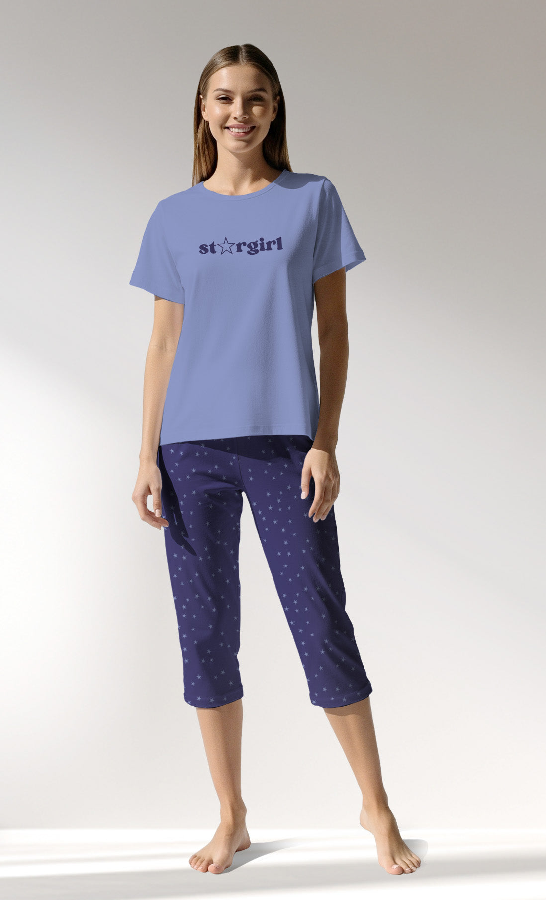 Woman Supreme PurpleStar Capri Set - A-19-3947 - Image 1