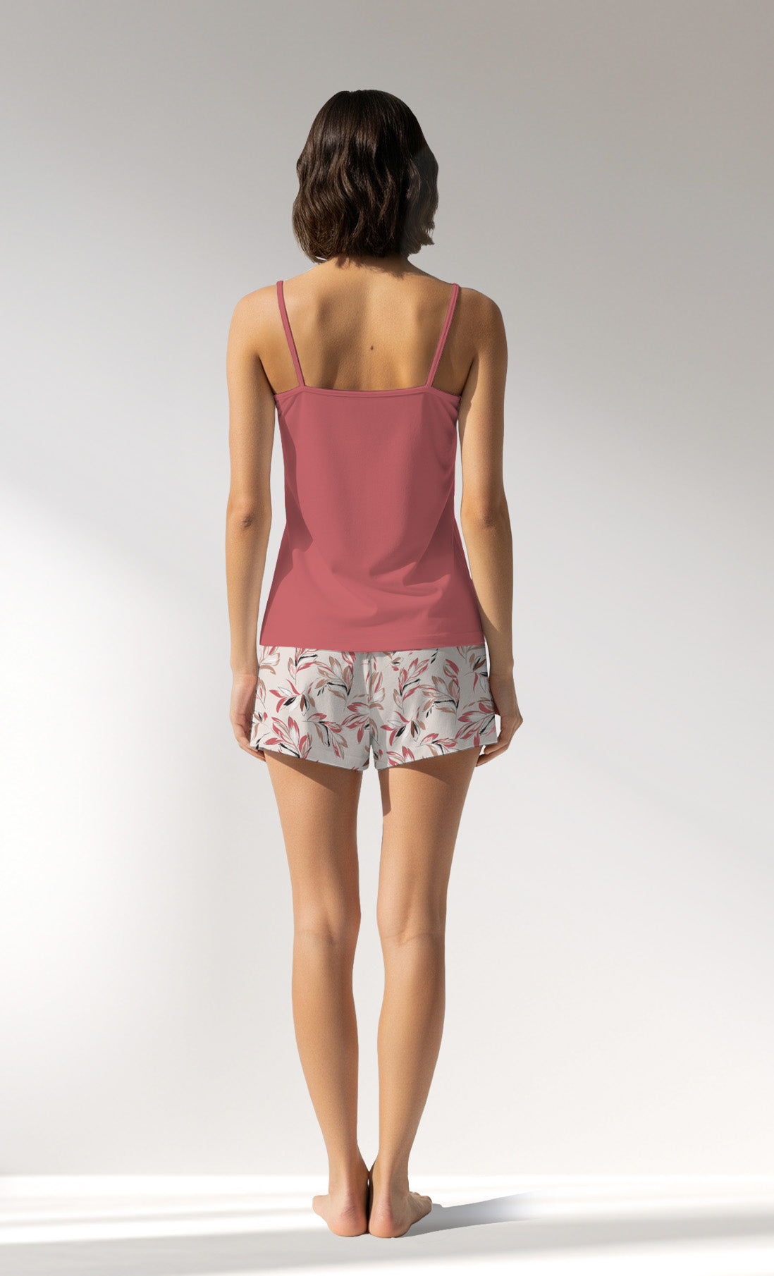 Woman Supreme ElegantLeav Thin Strap Short Set - B-16-1431 - Image 3