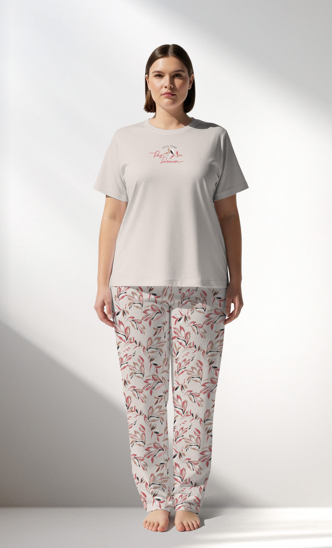 Woman Supreme Big Size ElegantLeav Pyjama Set - A-13-0002 - Image 1
