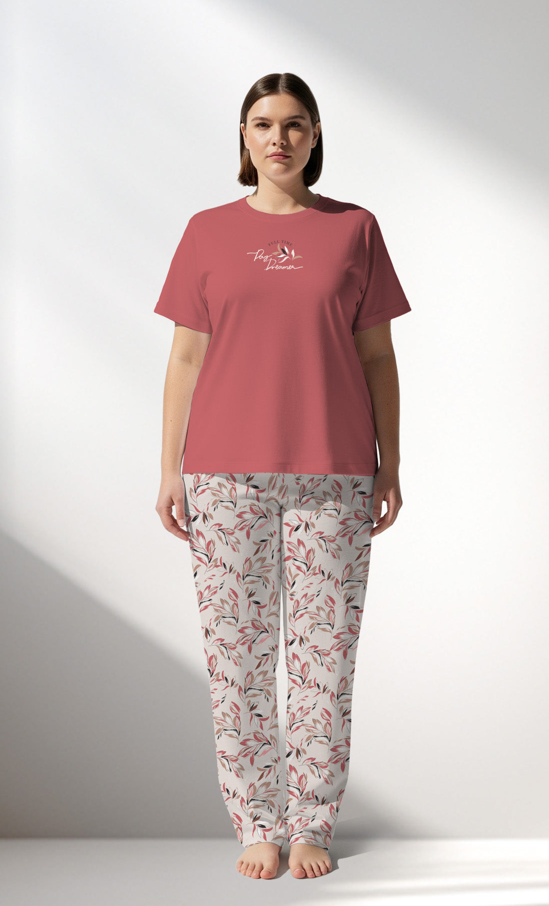 Woman Supreme Big Size ElegantLeav Pyjama Set - B-16-1431 - Image 1