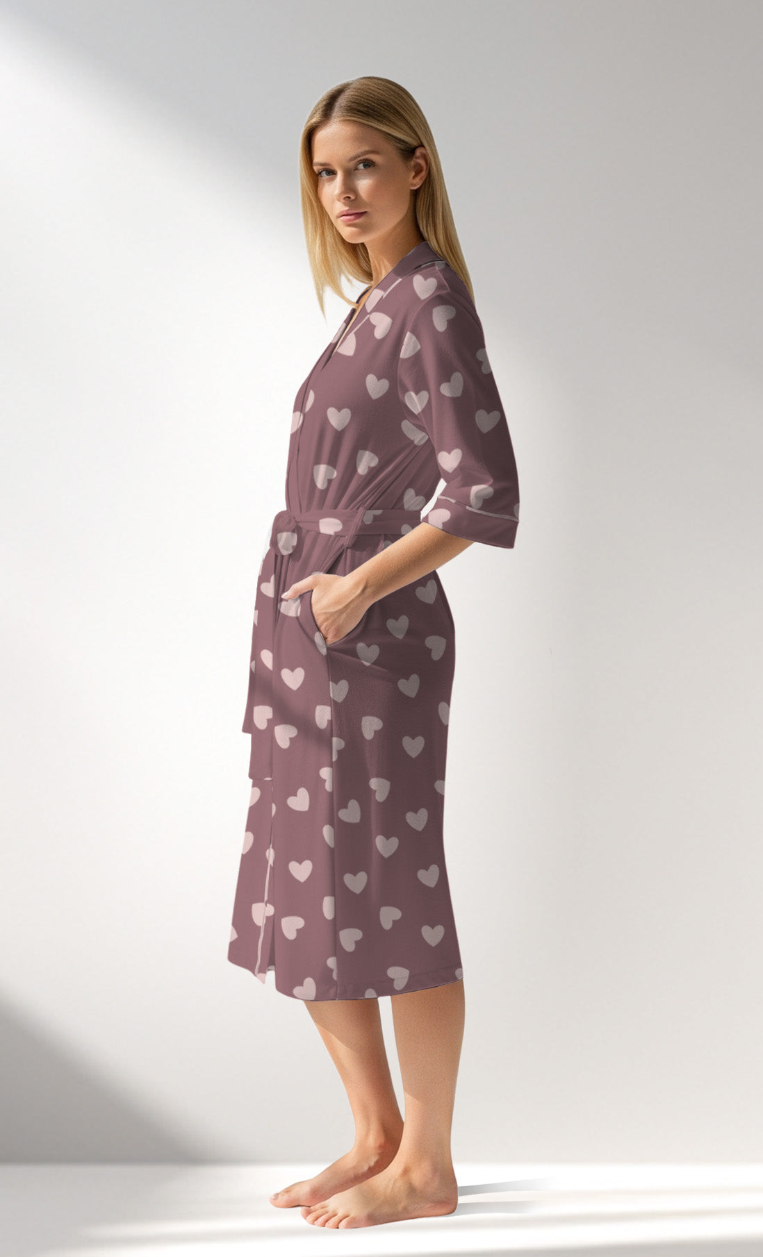 Woman Supreme BigHeart Dressing Gown - ROTASYON (KOYU ZEMIN) - Image 2