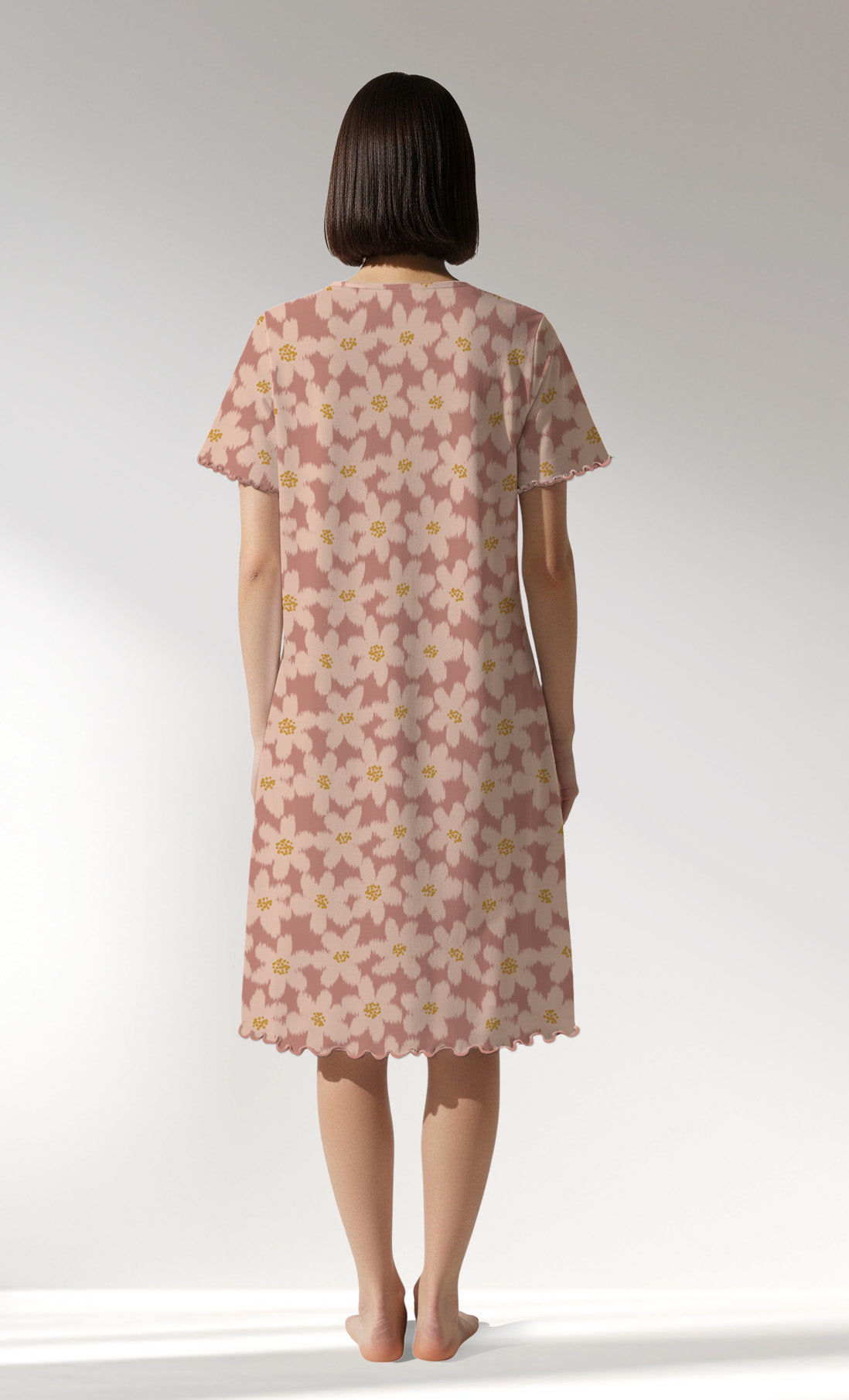 Woman Supreme RoseDown V Neck Tunic - ROTASYON - Image 3