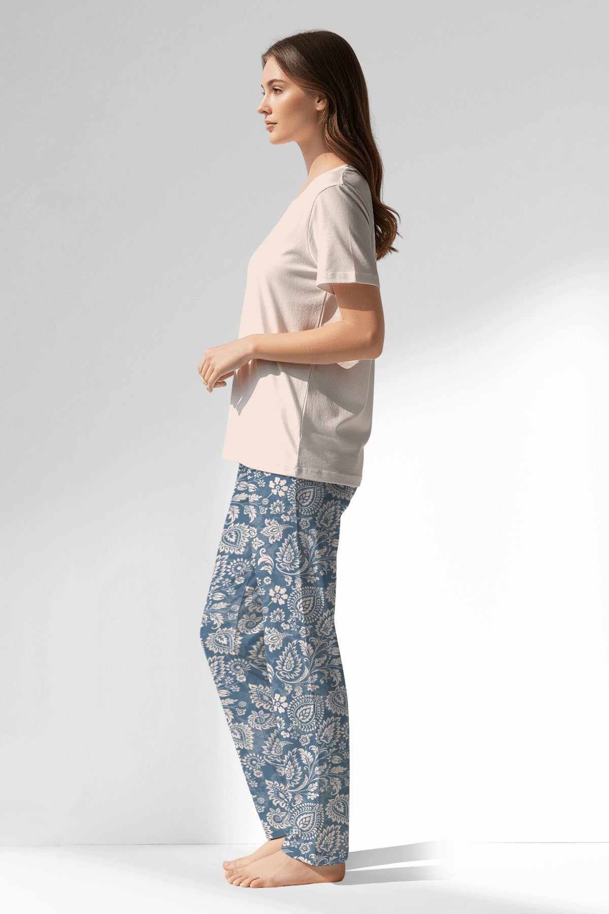 Woman Polyviscon Edelia Pyjama Set - B-PEMBE - Image 2
