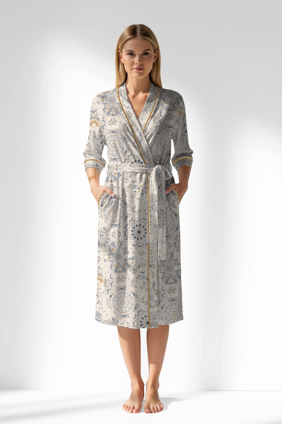 Woman Polyviscon Fresco Dressing Gown - ROTASYON - Image 1