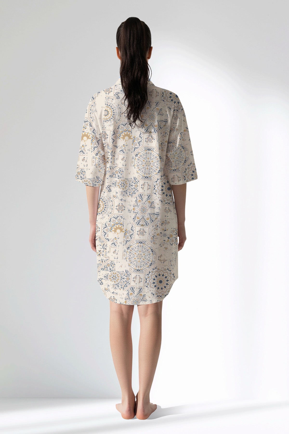 Woman Polyviscon Fresco Shirt Tunic - ROTASYON - Image 3