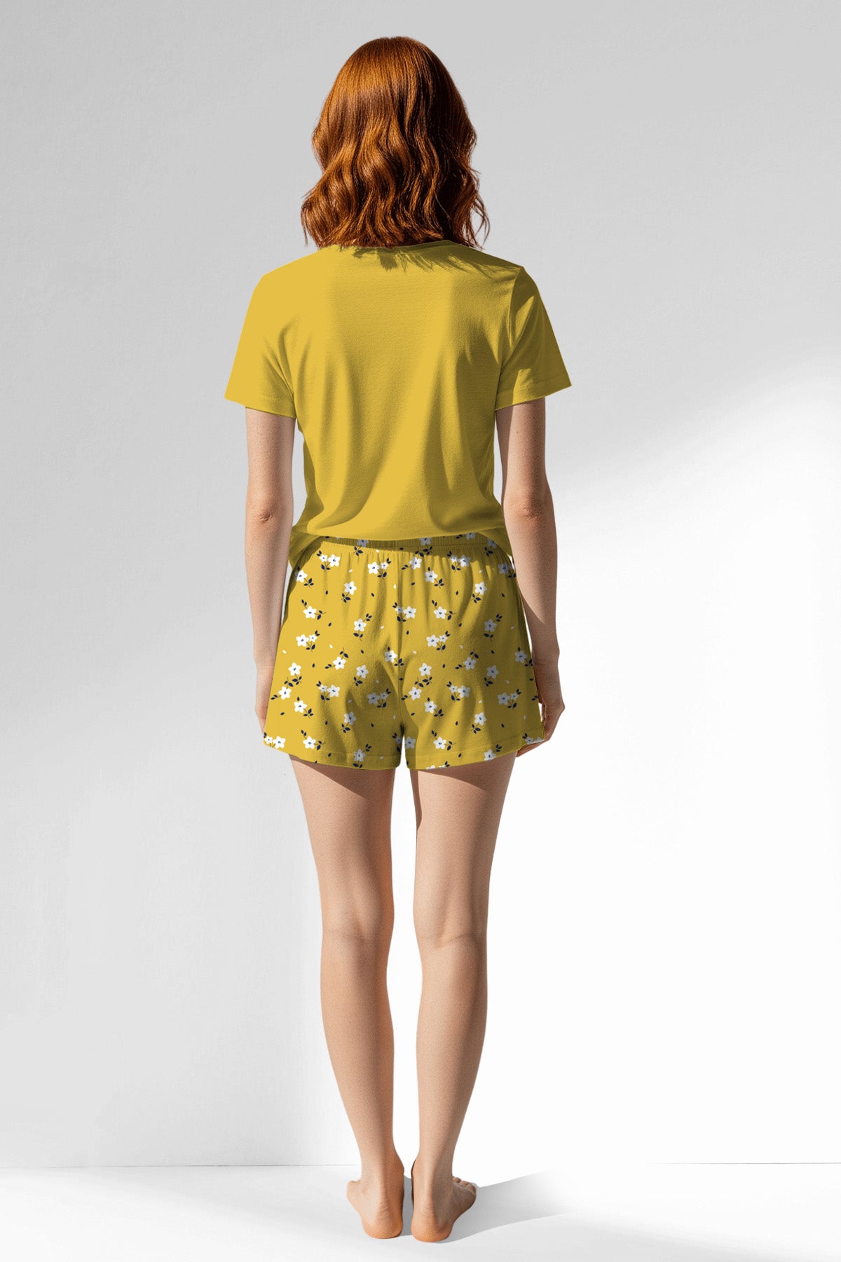 Woman Polyviscon Solaria Short Set - SUPER LEMON - Image 3