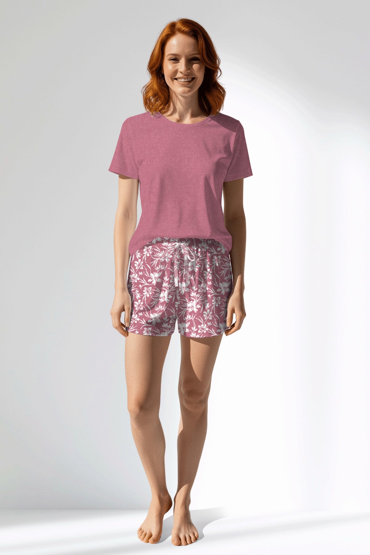 Woman Polyviscon Affection Short Set - WILD ROSE - Image 1