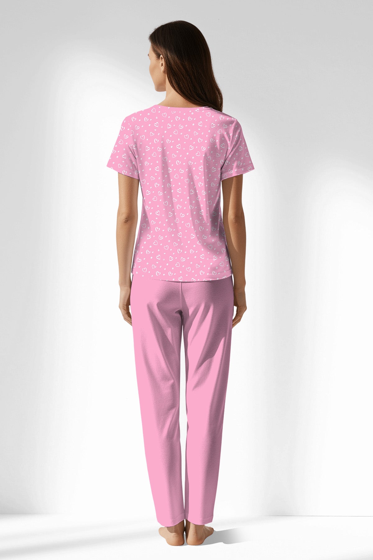 Woman Polyviscon TrueBliss Buttoned Collar Pyjama Set - ROTASYON - Image 3