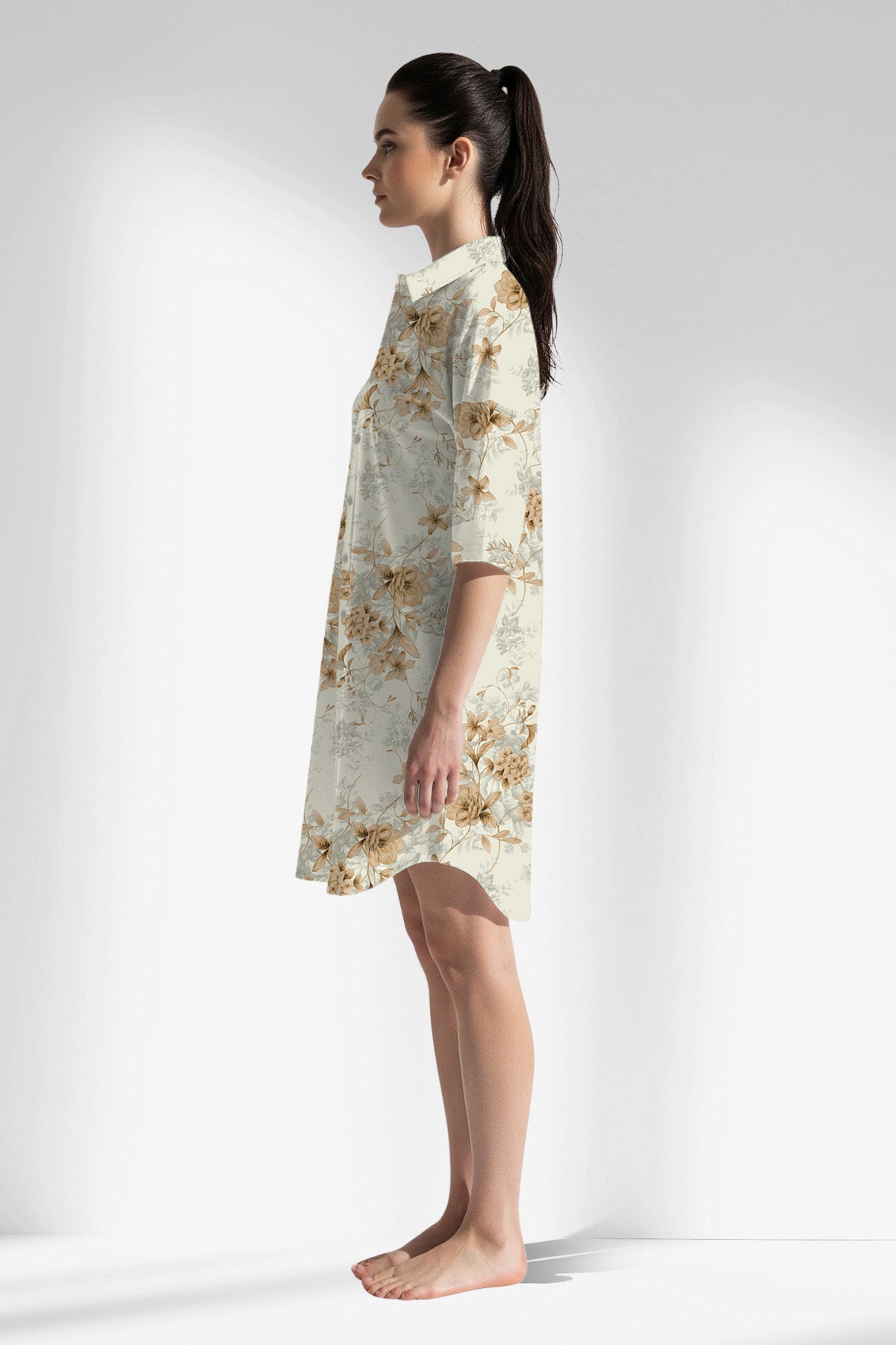 Woman Polyviscon Magnolia Shirt Tunic - ROTASYON - Image 2