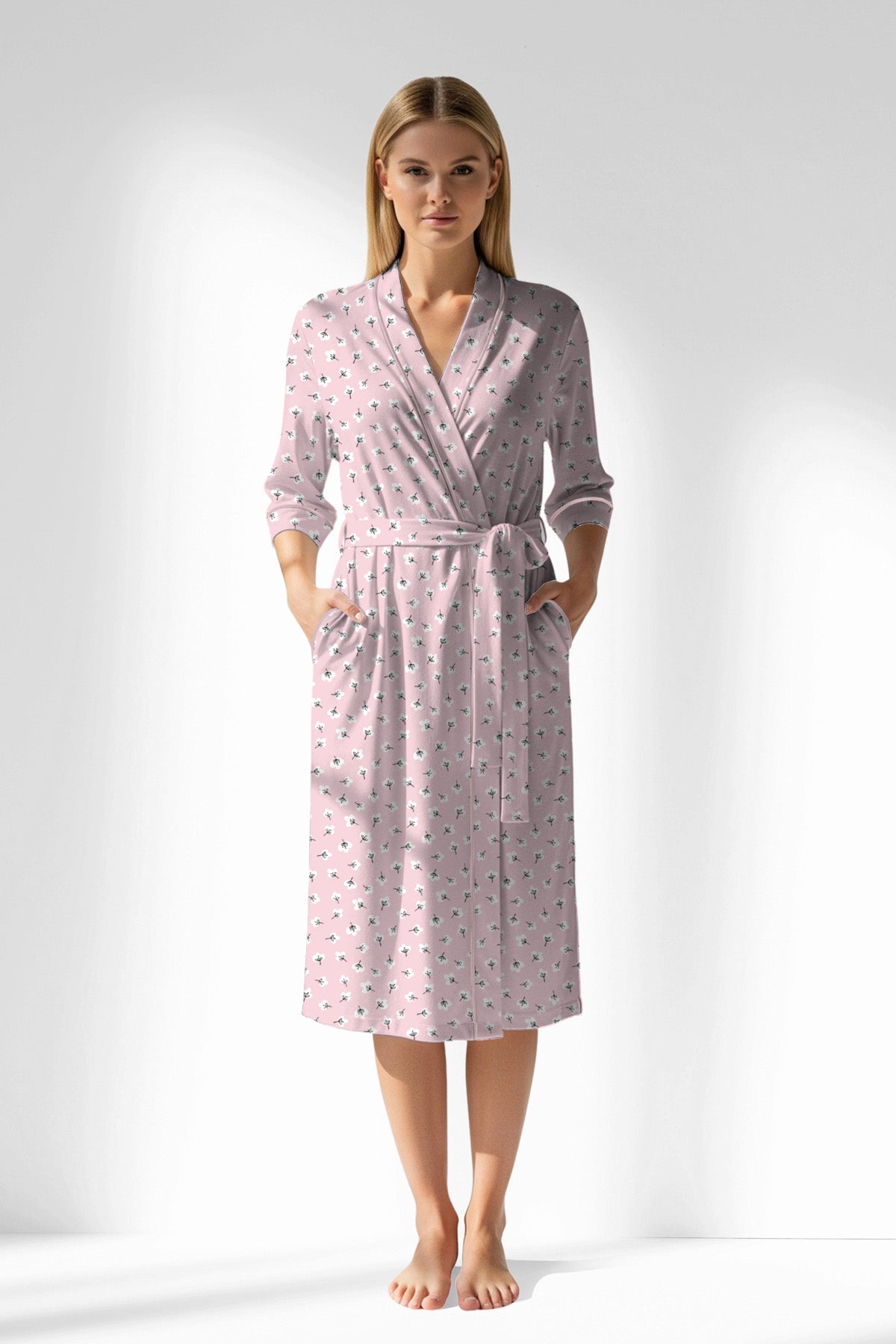 Woman Polyviscon Cloud Dressing Gown - ROTASYON - Image 1