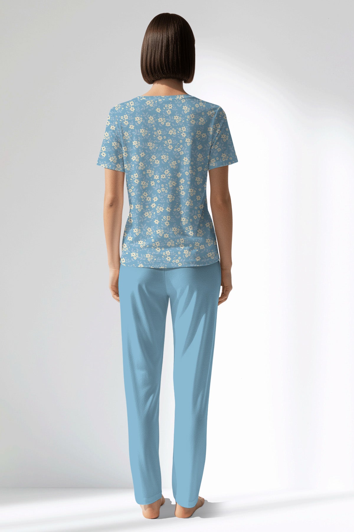 Woman Polyviscon SoftAura Pocket Detail Pyjama Set - ROTASYON - Image 3