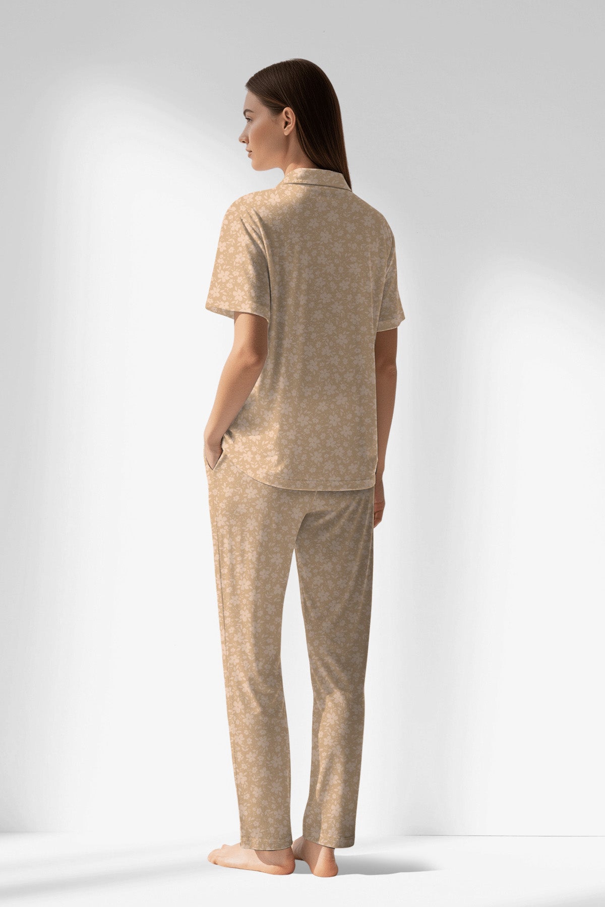 Woman Polyviscon SoftEcho Buttoned Pyjama Set - ROTASYON - Image 3