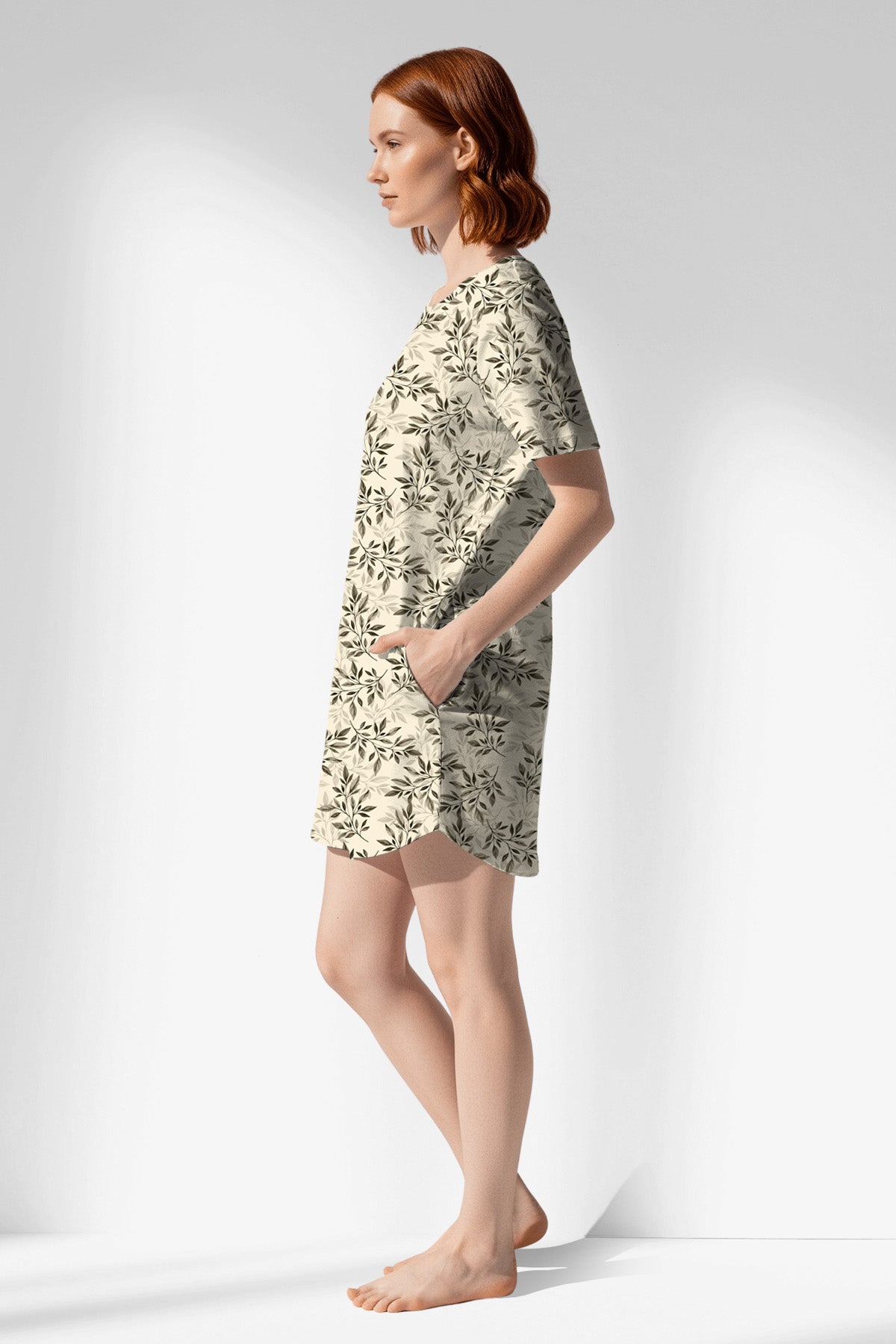 Woman Polyviscon DuskFlora Pocket Detail Tunic - ROTASYON - Image 2