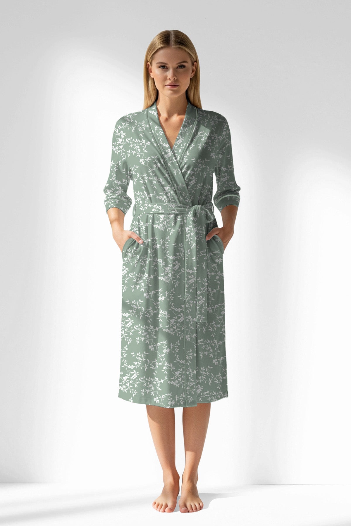 Woman Polyviscon GreenDay Dressing Gown - ROTASYON - Image 1