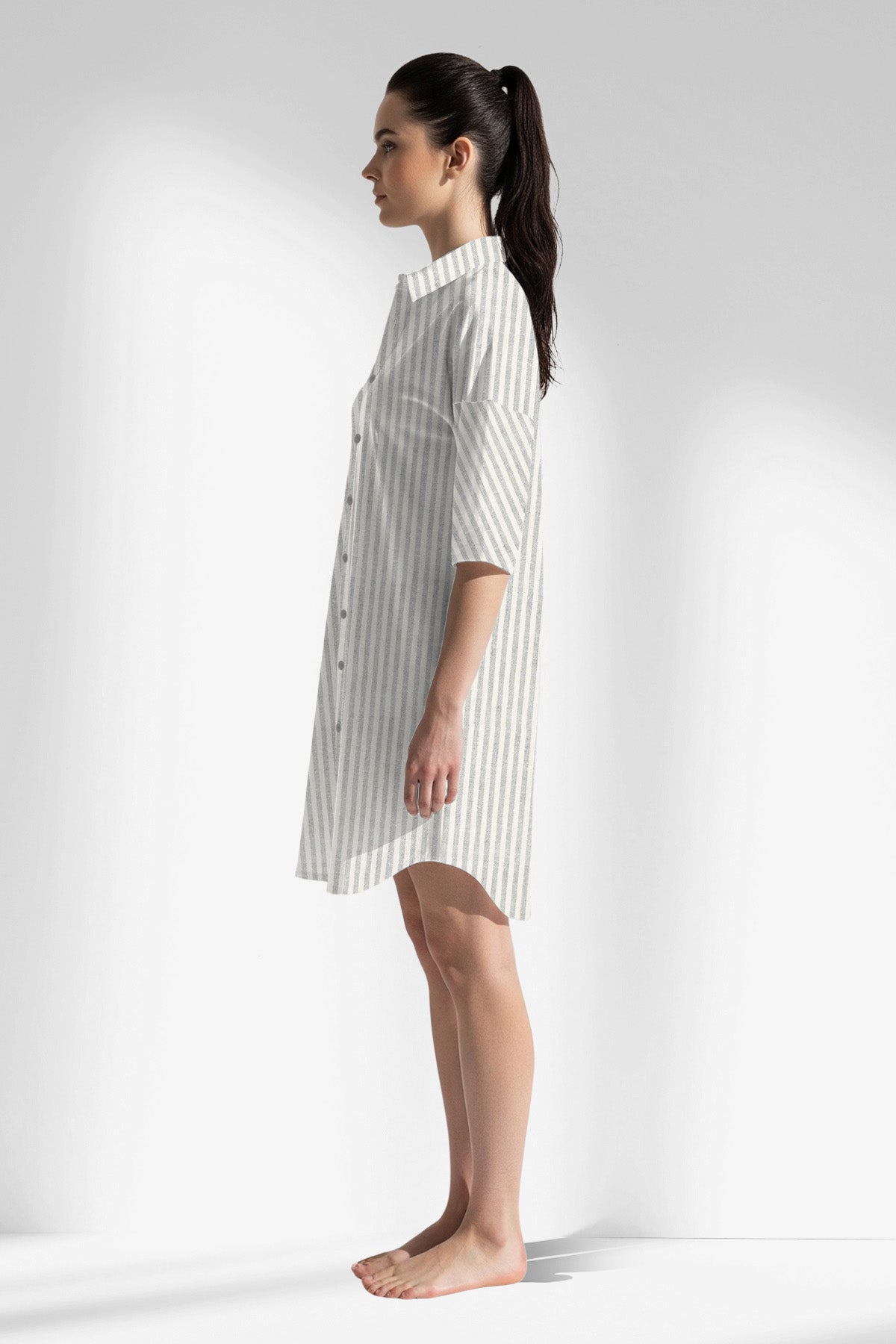 Woman Polyviscon InkWave Shirt Tunic - ROTASYON - Image 2