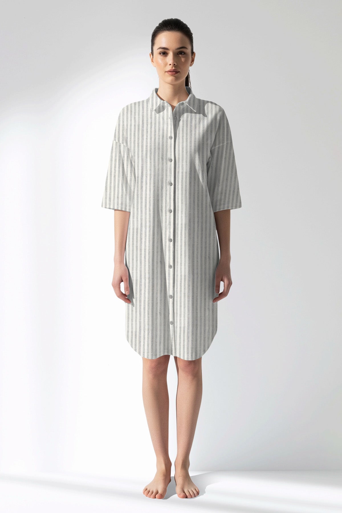 Woman Polyviscon InkWave Shirt Tunic - ROTASYON - Image 1