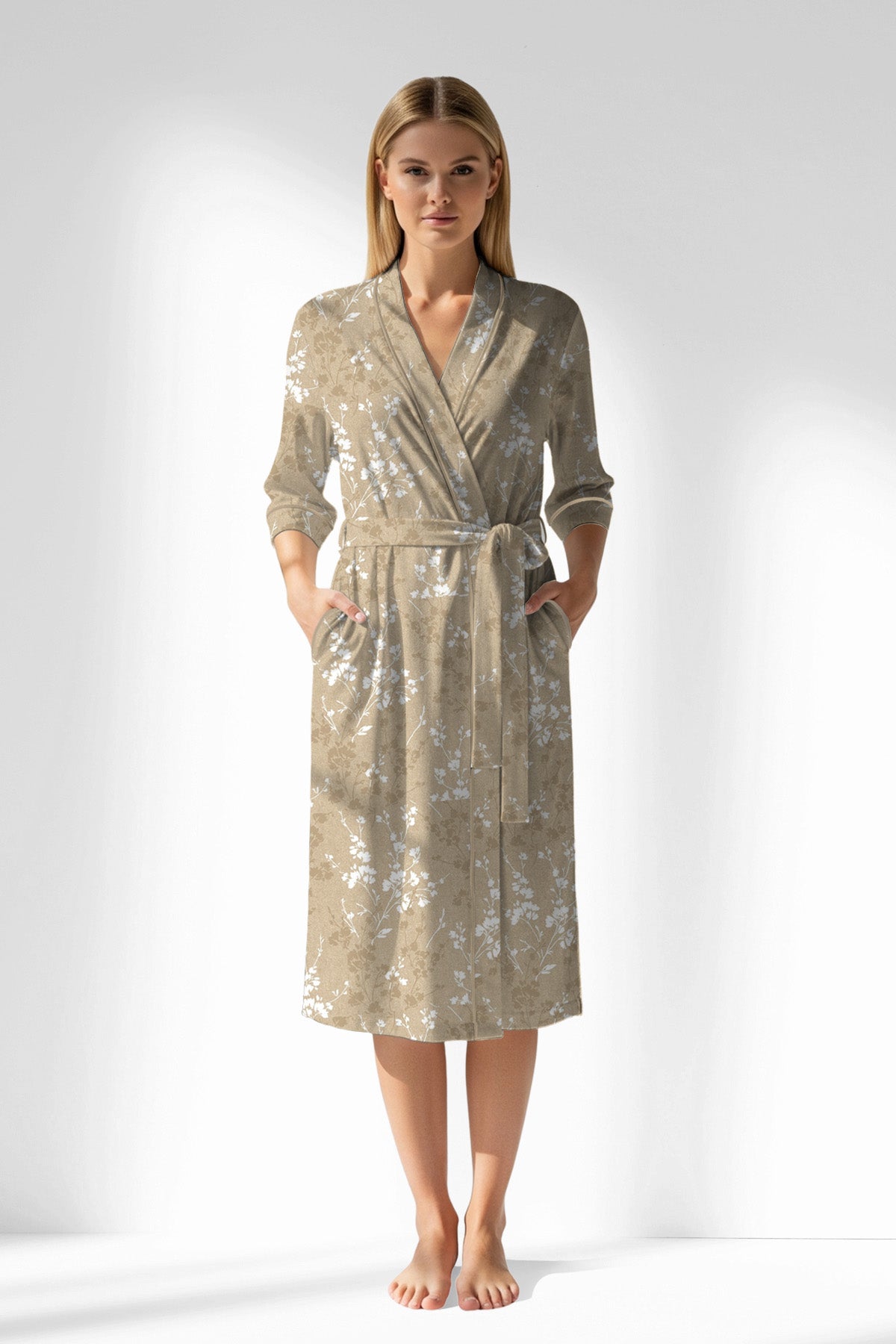 Woman Polyviscon Orlena Dressing Gown - ROTASYON - Image 1