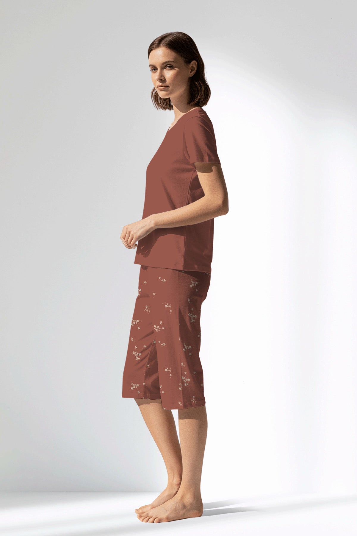 Woman Polyviscon Rosinia Capri Set - METRAJ ZEMIN - Image 2