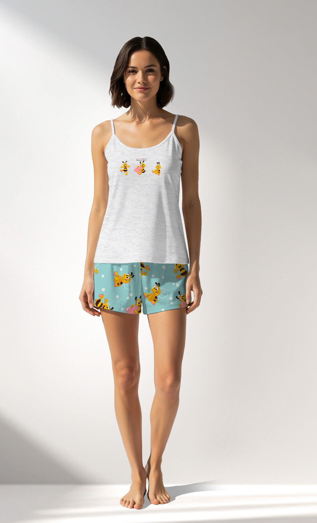 Woman Supreme Nera Thin Strap Short Set - B-KAR MELANJ - Image 1