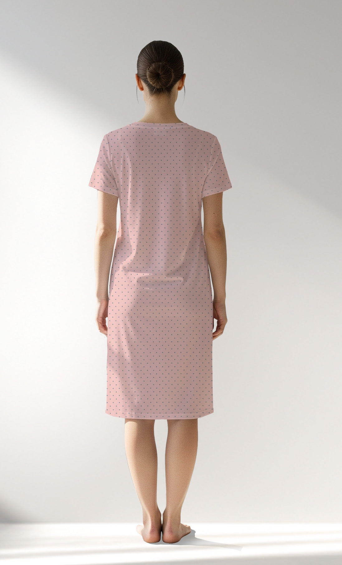 Woman Supreme Polka Pregnant Tunic - B-ROTASYON (PEMBE ZEMIN) - Image 3