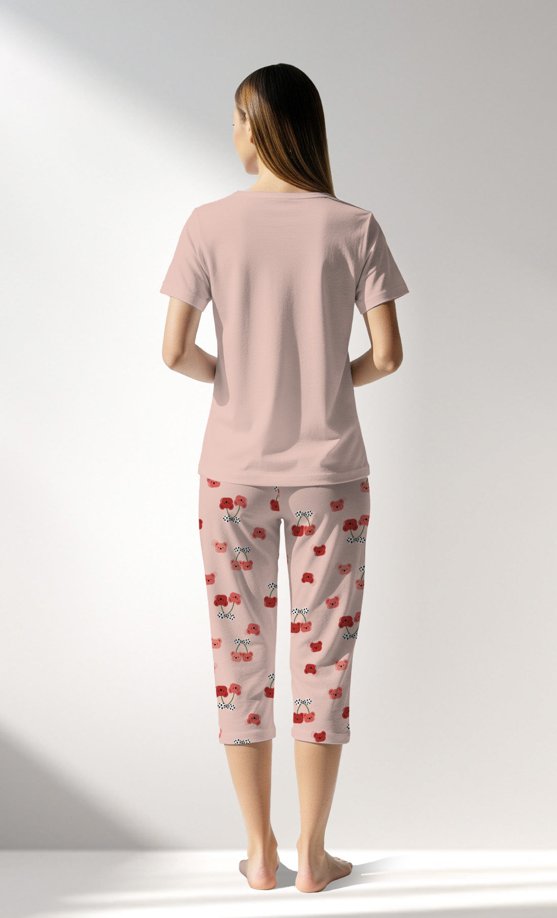 Woman Supreme Cherrybear Capri Set - A-13-1404 - Image 3