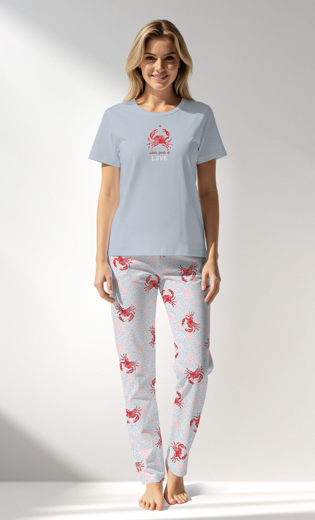 Woman Supreme Crabbing Pyjama Set - A-13-4103 - Image 1