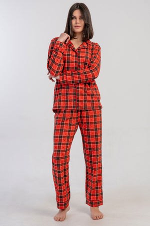 KADIN SUPREM TAMAMI DUGMELI UZUN KOL PIJAMA TAKIM 161794