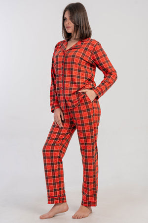 KADIN SUPREM TAMAMI DUGMELI UZUN KOL PIJAMA TAKIM 161794