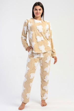 KADIN SOFT O YAKA UZUN KOL PIJAMA TAKIM 161858
