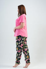 BAYAN P.SUPREM XXL O YAKA KISA KOL ETEGI OVAL PIJAMA TK 201105